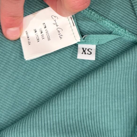 Enza Costa Silk Rib Tank Midi Dress In Quiet Wave - Picture 4 of 7